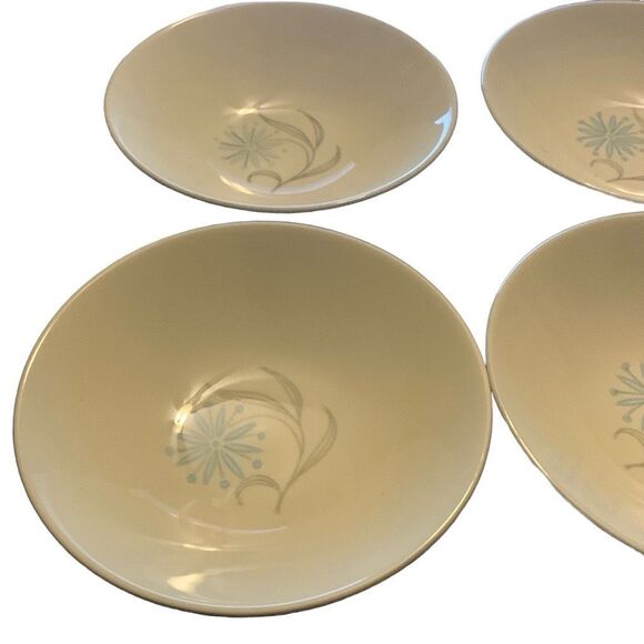 Vintage Homer Laughlin Dura Print Blue Star USA Bowls Lot Set of 4 Classic Style - Picture 8 of 15